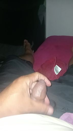 Maori boy stroking his horny uncut cock