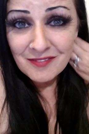 Red Lipstick Application Topless Flirt