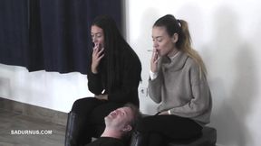 Olga and Natasa Smoking