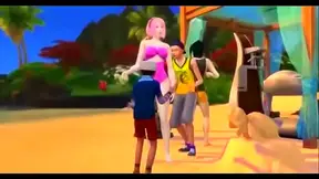 Hinata Cheats With Teacher On Beach While Naruto Listens To Her Screams Of Pleasure