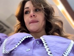 Cute curly brunette solo webcam masturbation