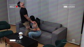 What a! I Fuck My Stepsister's Best Friend Through Ripped Jeans While We Play One