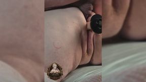Helena getting filled from both sides Fucked by the machine in front and taken from behind CU