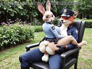 Yiff Zootopia: Judy Hopps and Nick Wilde - Cunning Fox Fucks Bunny after work