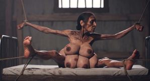 Old Granny with 6 Breasts in Bondage - Extremely Horny &amp; Cumming Hard (ai)