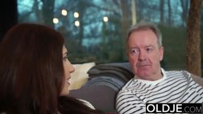 Mature Man Enjoys Intimate Encounter with Curvy Companion