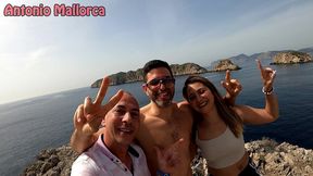uncut - horny spanish amateur couple persuades me to have a threesome in public - bts