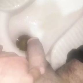 Handjob pissing handjob bathroom