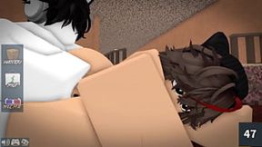 MM2 champion dominates submissive girlfriend in bed
