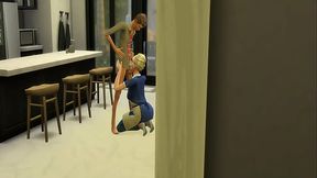 Voyeur Life - Brady bunch watching mom give the boy next door a bj secretly