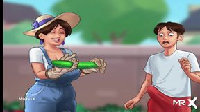 Summertime saga - Big Cucumber Fucks Mature in the Kitchen E1 # 84