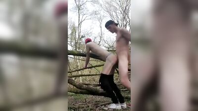 Forest Lust - Young Jogger Gets Creamed in the Woods by an Unknown Stranger