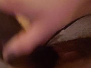 Teaser! Stuffing tight, hairy and pink pussy w/ eggplant!~Cumming hard! Pretend I'm squeezing you;p