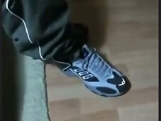 Very horny adidas stud needs to wank in sports dorm week