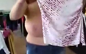 Milena velba showing off her huge rack