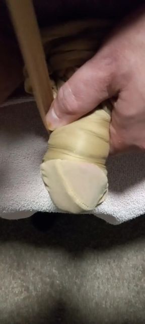 Masturbating in Wife's Pantyhose