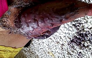 Pumped clitty gets covered in honey wax