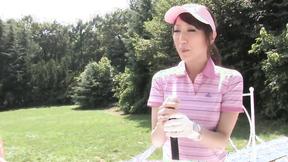 ”Tiny Asian Stunner Giving Head To Golf Trainer”