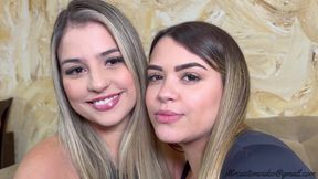 KISS WITH INTERTWINED TONGUES - NEW TOP BLONDES LAURA AND MARY - NEW MR JUNE 2025 - CLIP 1