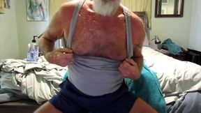 Hairy Gym Daddy Pumps Massive Briefs Bulge Till Cum Floods