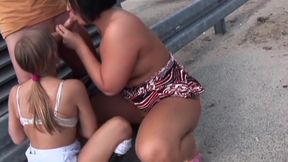 Sexy bitches are orally satisfying one lucky guy