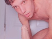 Twink filling his tight ass with Joey Mills Dildo from fleshjack