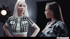 TG Babe with Massive Dick Pauses Time to Throat Fuck Blonde Teen Slut