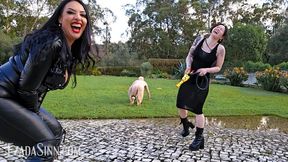 Whipping games at the Lisbon Femdom Retreat with Matriarch Ezada Sinn and Domina Rei