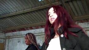 Black and white foursome anal penetrated