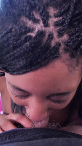 Danni Sucks for Cum on Tits