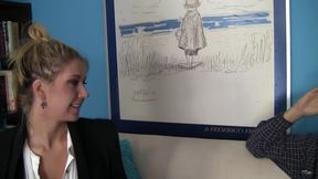 Casting agent *** hot blonde MILF to fuck his big cock