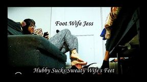 Jealous Hubby Sucks Wife's Sweaty Slutty Feet
