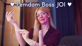 Femdom Boss Gives Latex Gloved Handjob - POV JOI, Small Penis Teasing, SPH, Medical Gloves, Cumshot