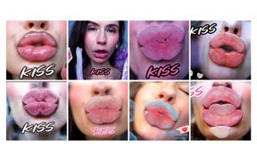 Clear Shiny Lipgloss Kiss Compilation