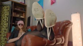 Stella In Special Clip For Foot Fetishist - Half Ballet Shoes And Dark Pantyhose - Full - UHD 3840x2160 - 4K