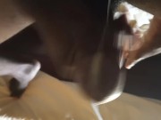 Curling Toes While Shooting Huge White Thick Sperm On the Stomach