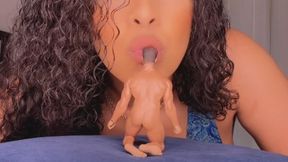 Giantess Mom's Tiny Toy: Oral Orgasm & Husband's Threesome Plan