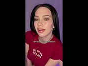 Trans girl teases with her body under purple glow 😳