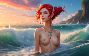 22 Nude Images of an Elf Girl at Beach