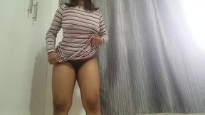 My perverted stepmom makes sexy movements on her body and sprouts her rich wet pussy.