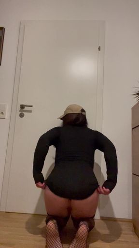 Crossdressing Femboy Lingerie Butthole