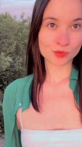 It's Just Me Walking in the Middle of a Beautiful Sunset and Nature