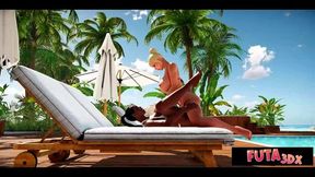 Hot Babe Gets Fucked Hard By 2 Big Dicked Futa Hotties