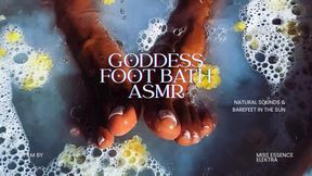 Goddess Foot Bath ASMR Natural Sounds & Wet Feet in the Sun