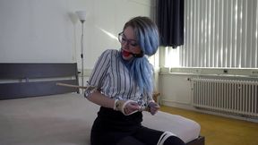 Luna Grey - secretary ballgagged
