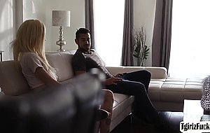 Straight guy fucks small tits transsexual Crystal Thayers ass