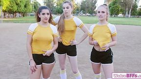 Coach's Big Cock Dominates Three Best Friends