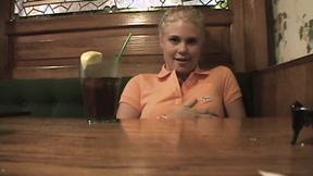 ”Little Summer Fingering In Restaurant”