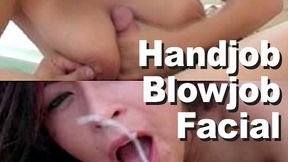 Misty Mendez & Simon Synister Handjob Blowjob Facial Scene ZY2656