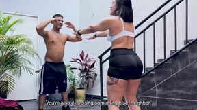 Watch curvy MILF Kyleiellish take a neighbor's big cock in her curvy ass - David Bander